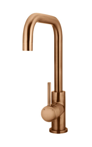 MEIR Round Kitchen Mixer Tap in PVD Lustre Bronze finish