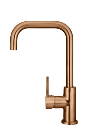 MEIR Round Kitchen Mixer Tap in PVD Lustre Bronze finish