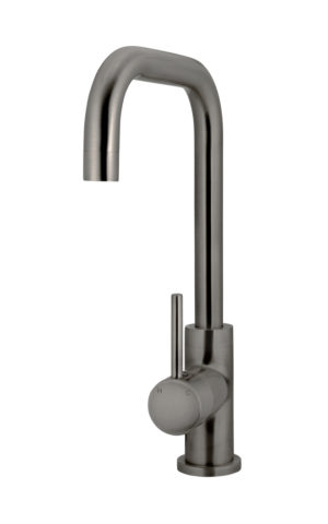 MK02-Round Kitchen Mixer Tap in Shadow PVD Gunmetal Grey Finish