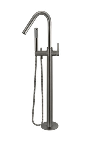 Meir Free Standing Bath Tap with Hand Shower in Shadow PVD finish