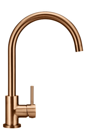 Meir Round Kitchen Mixer in PVD Lustre Bronze finish