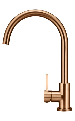 Meir Round Kitchen Mixer in PVD Lustre Bronze finish