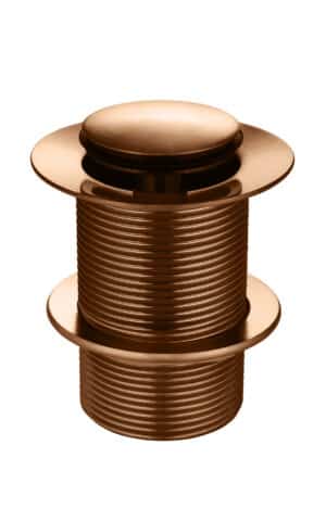 Meir round basin pop-up waste, 40mm. No overflow, unslotted - PVD Lustre Bronze finish
