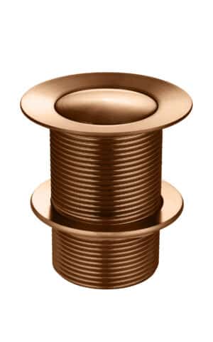 Meir round basin pop-up waste, 40mm. No overflow, unslotted - PVD Lustre Bronze finish