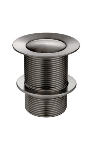 Meir pop-up waste with no overflow in Shadow PVD Gunmetal Grey finish, 32mm
