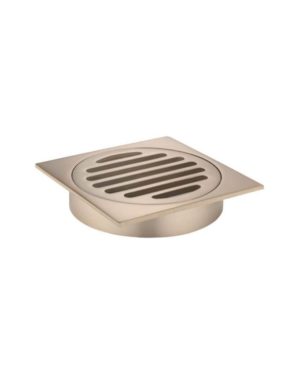 Meir Square Floor Grate Shower Drain (100mm) outlet - Champagne Finish