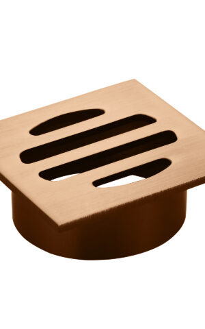 MEIR SQUARE FLOOR GRATE SHOWER DRAIN, 50MM OUTLET.PVD LUSTRE BRONZE FINISH