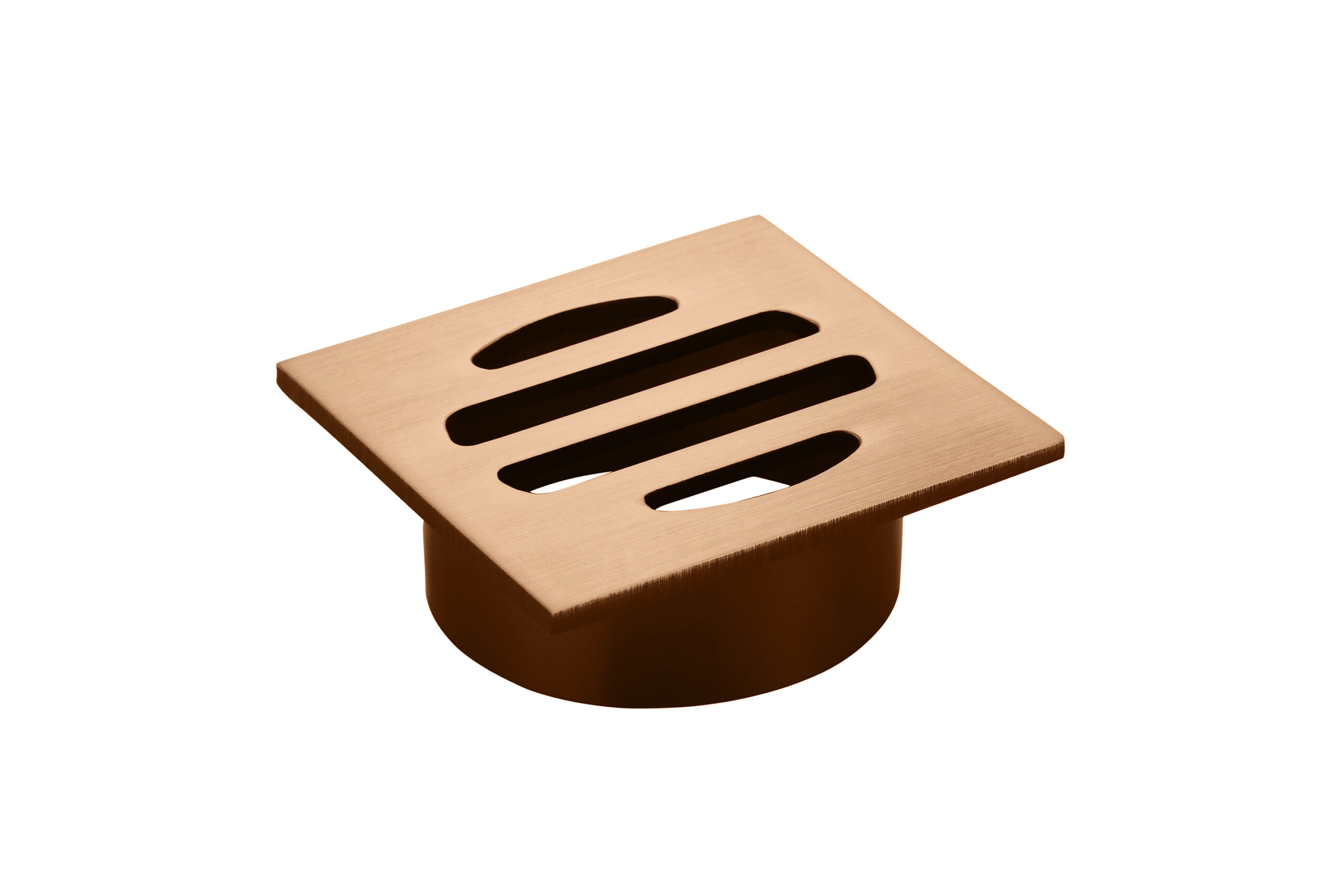MEIR SQUARE FLOOR GRATE SHOWER DRAIN, 50MM OUTLET.PVD LUSTRE BRONZE FINISH