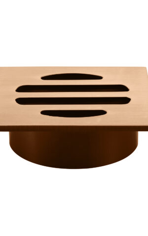 MEIR SQUARE FLOOR GRATE SHOWER DRAIN, 50MM OUTLET.PVD LUSTRE BRONZE FINISH