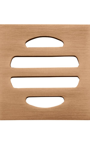 MEIR SQUARE FLOOR GRATE SHOWER DRAIN, 50MM OUTLET.PVD LUSTRE BRONZE FINISH