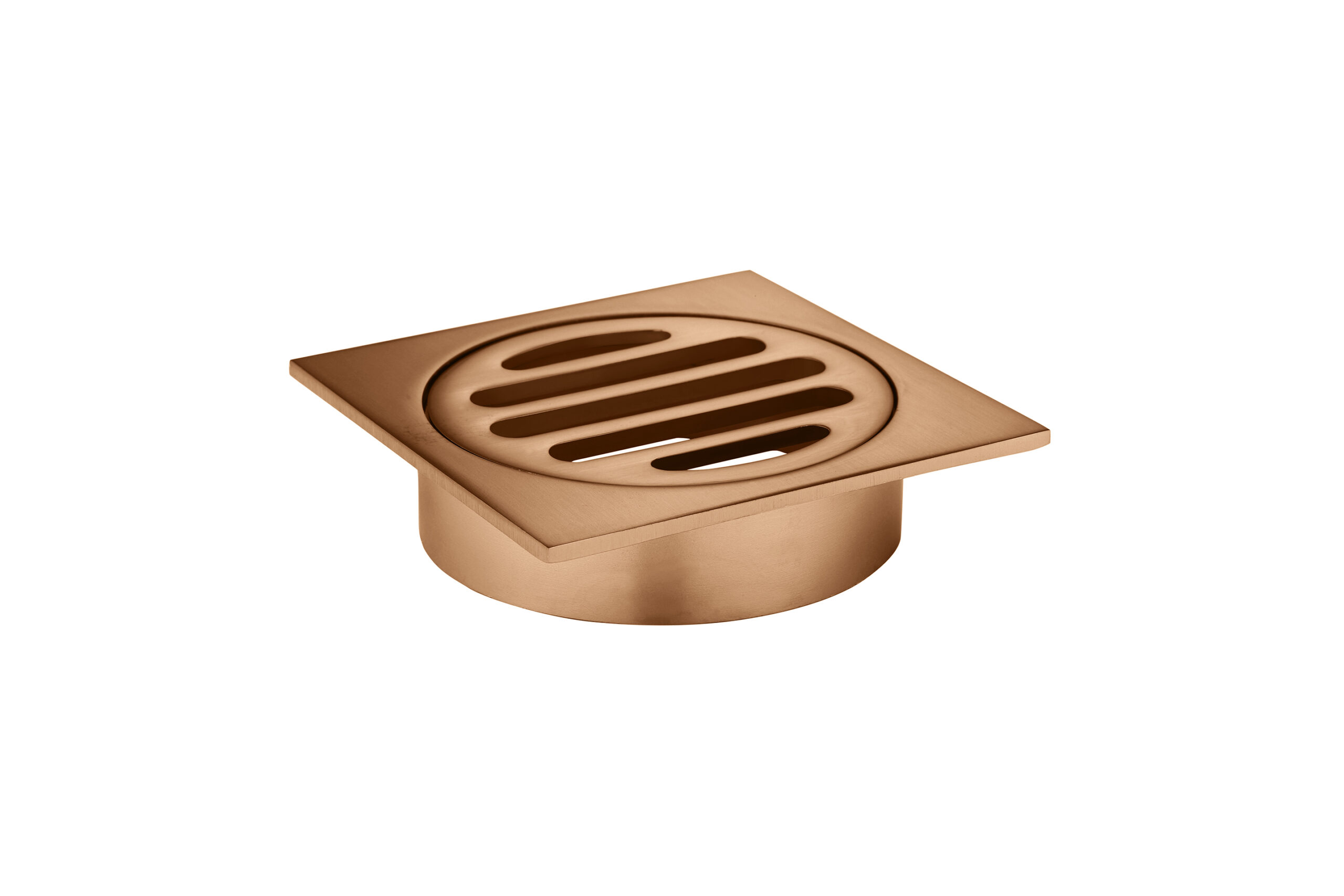 Meir Square Floor Grate Shower Drain, 80mm. PVD Lustre Bronze finish