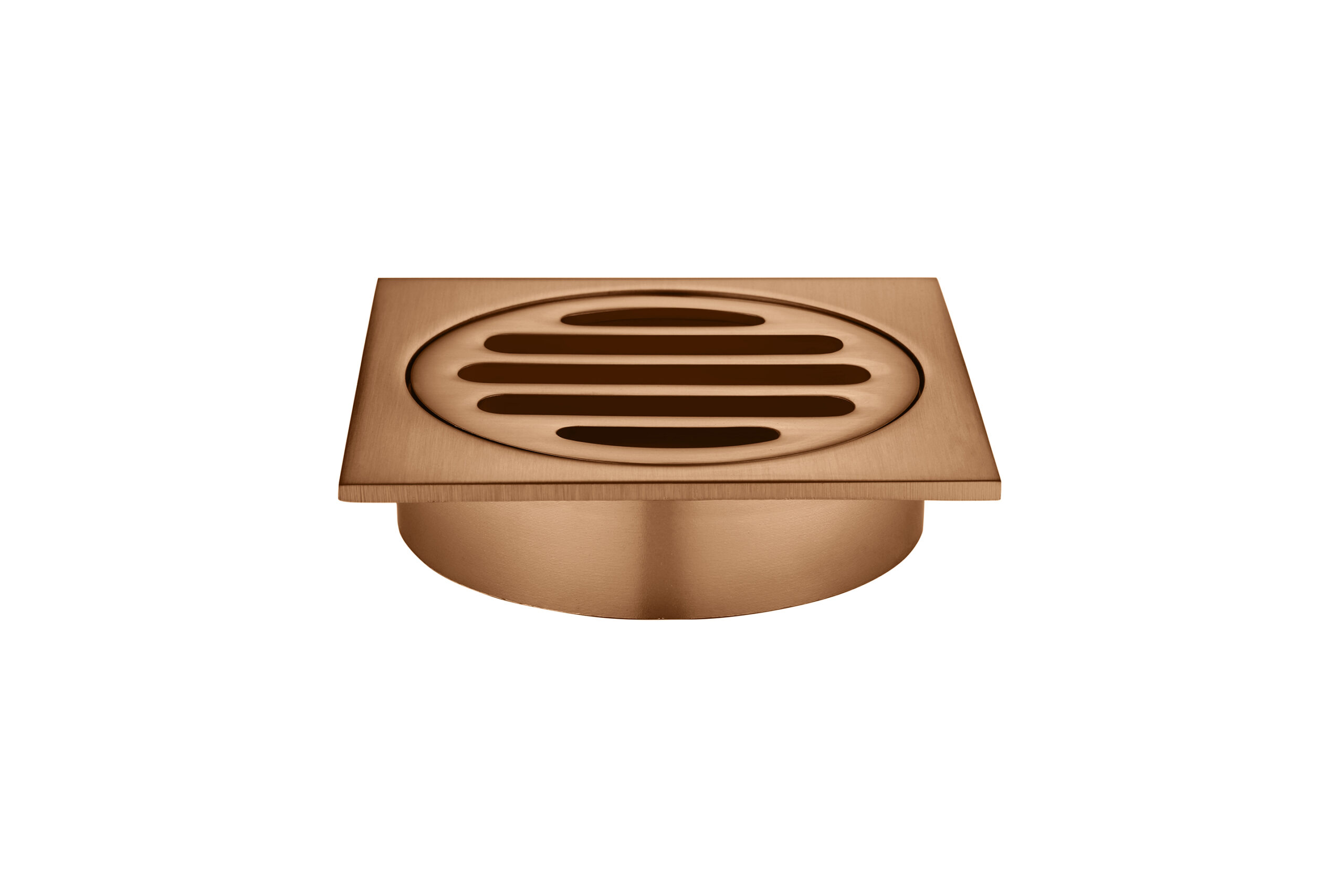 Meir Square Floor Grate Shower Drain, 80mm. PVD Lustre Bronze finish