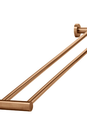 Meir double towel rail, 600mm in PVD Lustre Bronze finish