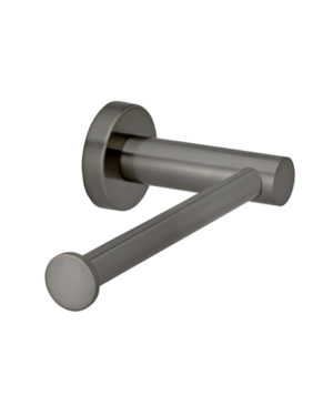 Meir Round Toilet Roll Holder - Shadow (PVD Gunmetal Grey) Finish