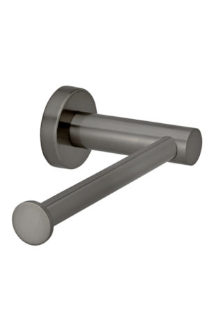 Meir Round Toilet Roll Holder - Shadow (PVD Gunmetal Grey) Finish