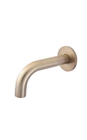 Meir Round Curved Wall Spout 130-Champagne Finish