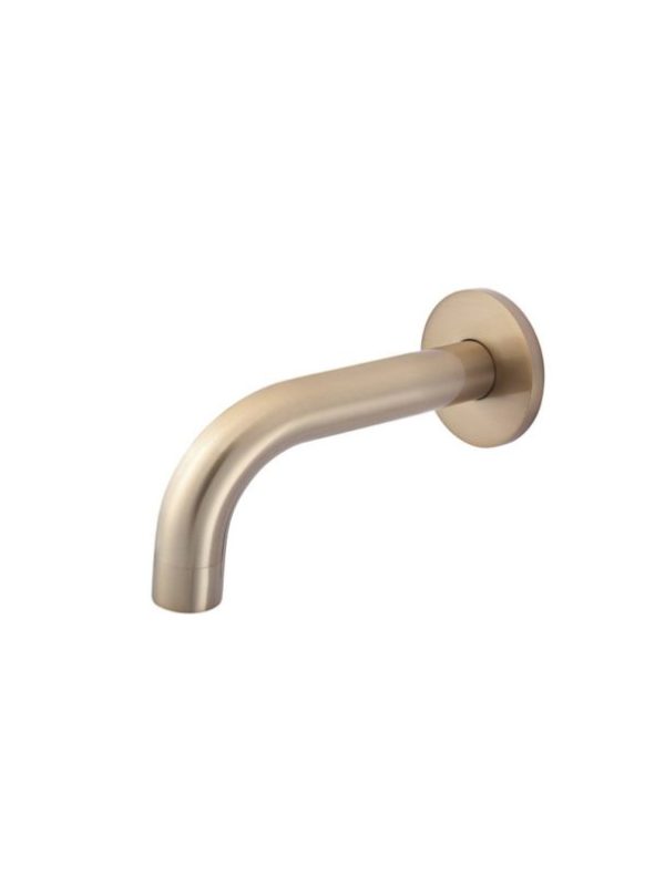 Meir Round Curved Wall Spout 130-Champagne Finish