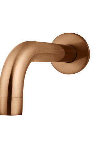 Meir Round Curved Spout, 130mm, in PVD Lustre Bronze finish