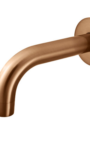 Meir Round Curved Spout, 130mm, in PVD Lustre Bronze finish