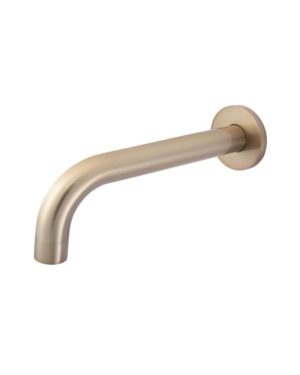 Meir Round Curved Wall Spout-Champagne Finish