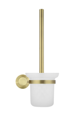 Meir Round Toilet Brush and Holder - PVD Tiger Bronze Gold Finish