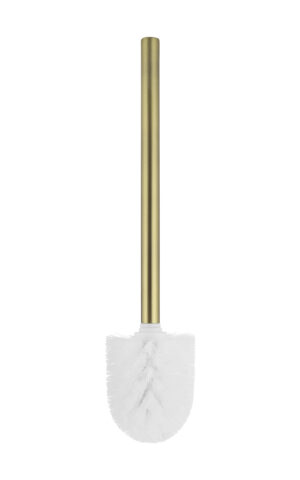 Meir Round Toilet Brush and Holder - PVD Tiger Bronze Gold Finish