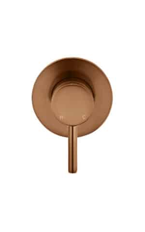 MEIR ROUND WALL MIXER SHORT PIN–LEVER TRIM KIT (IN-WALL BODY NOT INCLUDED). PVD LUSTRE BRONZE FINISH