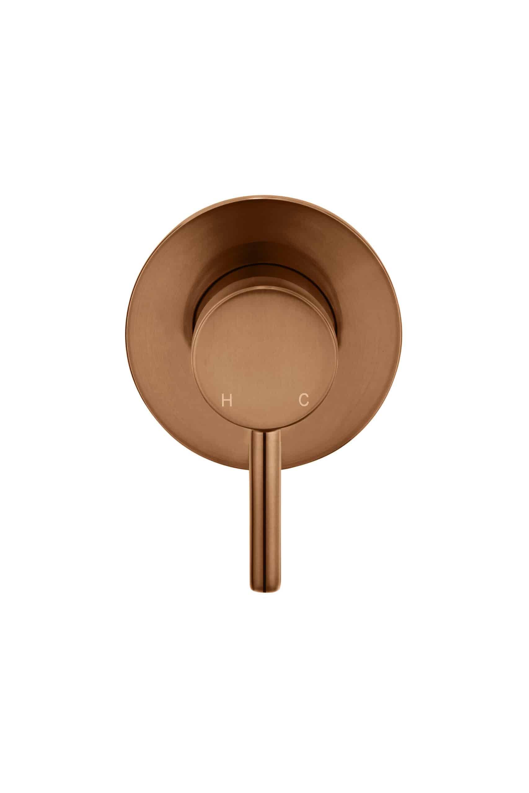 MEIR ROUND WALL MIXER SHORT PIN–LEVER TRIM KIT (IN-WALL BODY NOT INCLUDED). PVD LUSTRE BRONZE FINISH