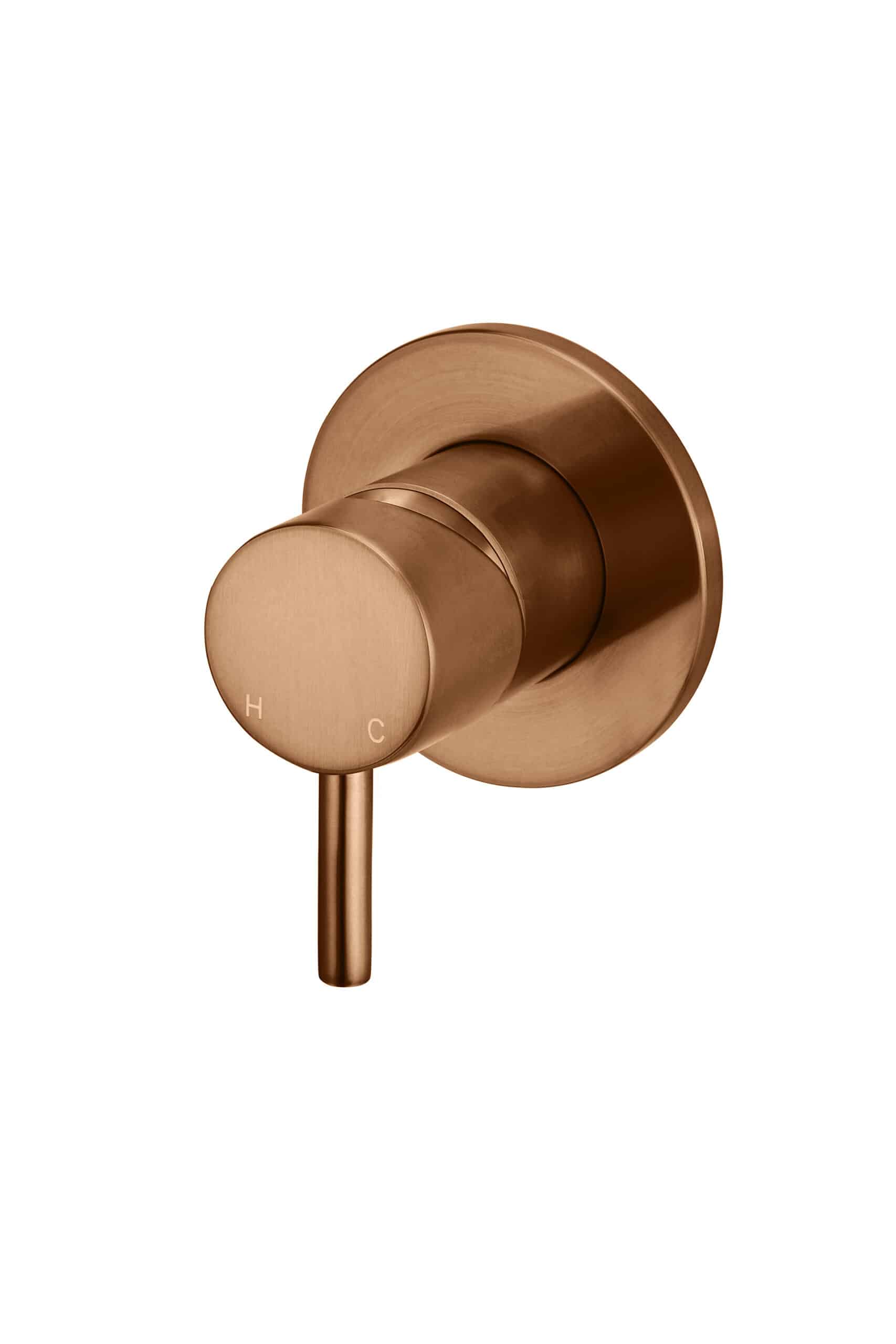 ROUND WALL MIXER SHORT PIN–LEVER TRIM KIT (IN-WALL BODY NOT - INCLUDED) PVD LUSTRE BRONZE