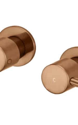 Meir Quarter Turn Wall Top Assemblies in PVD Lustre Bronze finish