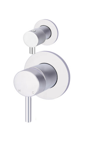 Meir Round Wall Diverter Mixer in Chrome Finish