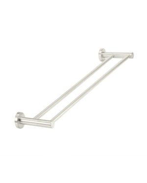 Meir Double Towel Rail - Brushed Nickel Finish