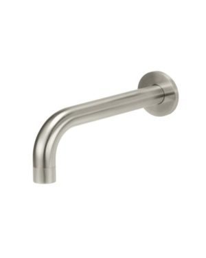 Meir Round Curved Wall Spout-Brushed Nickel Finish