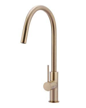 Meir Round Kitchen Mixer - Champagne Finish