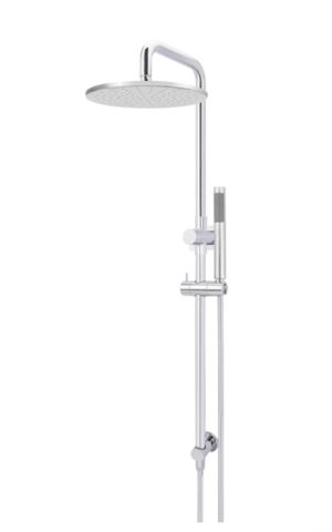 Meir Round combination shower rail, 300 mm rose, single function hand shower-MZ0706-R-C