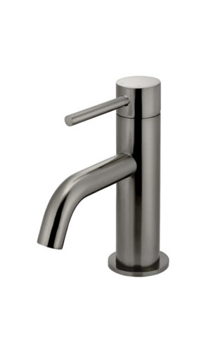 Meir Piccola Basin Tap Mixer in Shadow (PVD Gunmetal Grey) Finish