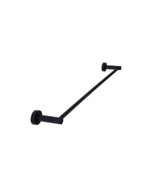 Meir Round Single Towel Rail 60 cm in Matte Black Finish