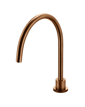 Meir High Rise Swivel Hob Spout in PVD Lustre Bronze finish.