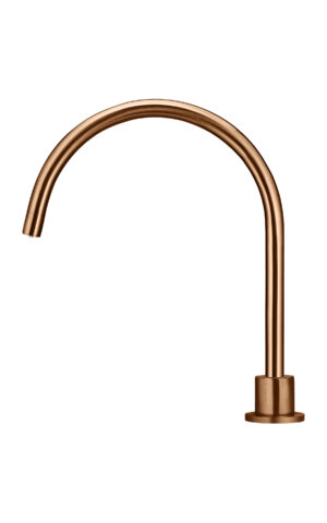 Meir High Rise Swivel Hob Spout in PVD Lustre Bronze finish.