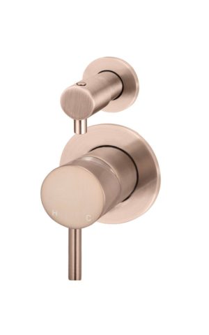 Meir Round Wall Diverter Mixer in Champagne Finish