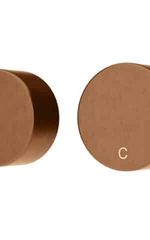 Meir Circular Wall Taps in PVD Lustre Bronze finish