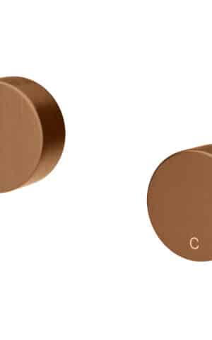 Meir Circular Wall Taps in PVD Lustre Bronze finish