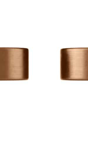 Meir Circular Wall Taps in PVD Lustre Bronze finish