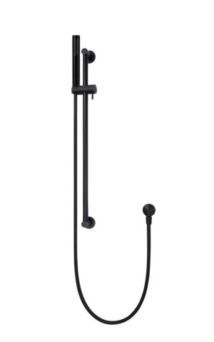 Meir Round Hand Shower on Column in Matte Black Finish