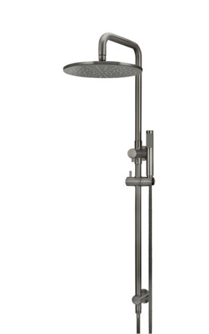 MEIR SHOWER 2 IN 1 SHOWER RAIL SET IN SHADOW (PVD GUNMETAL GREY) FINISH