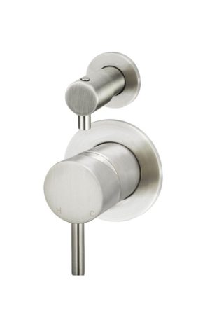 Meir Round Wall Diverter Mixer in PVD Brushed Nickel Finish