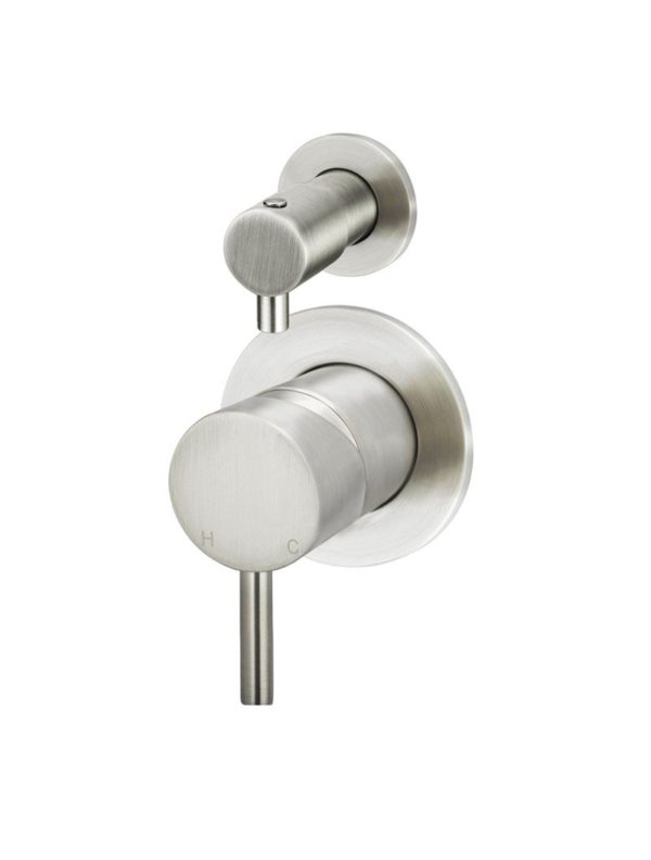 Meir Round Wall Diverter Mixer in PVD Brushed Nickel Finish