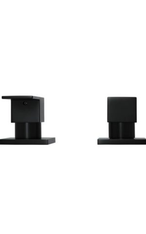 Meir Quarter Turn Wall Taps-Matte Black