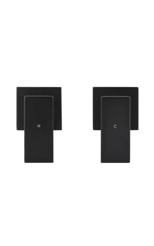 Meir Square Quarter-Turn Wall Taps in Matte Black finish