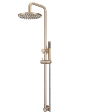 MEIR round shower column with a hand shower - champagne finish